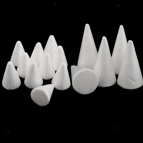 15pcs 10cm white - white, cone