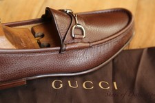 Gucci Brown Leather Silver Bit