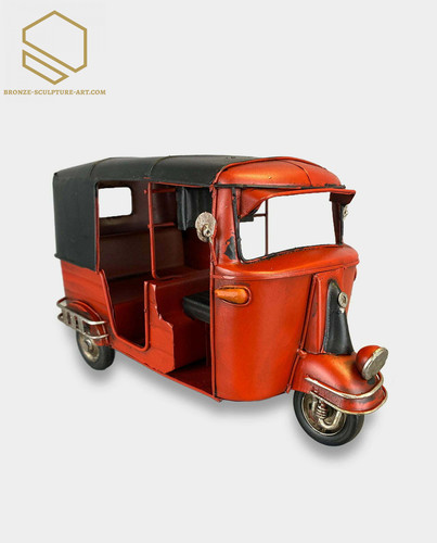 Red car rickshaw tuk - red,