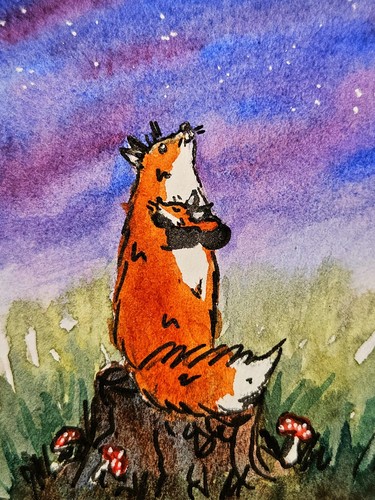 Fox mama and sleeping - fox,