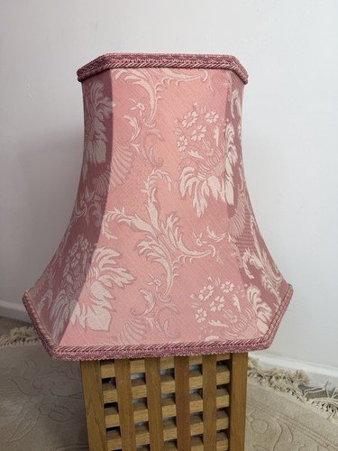Vintage pink damask lampshade - vintage,