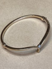 Gold with Diamond Bangle/