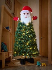 5 ft Pre-Lit Christmas Tree Artificial Christmas Tree Xmas Santa - Mains Powered