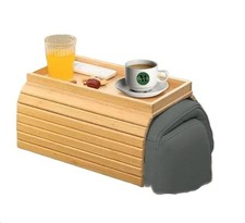 Sofa Arm Rest Organiser Tray Bamboo Chair Settee Couch TV Remote Control Holder