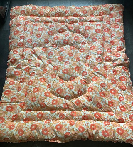 Retro orange peach floral - retro,