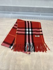 Large Red Burberry Scarf 🧣