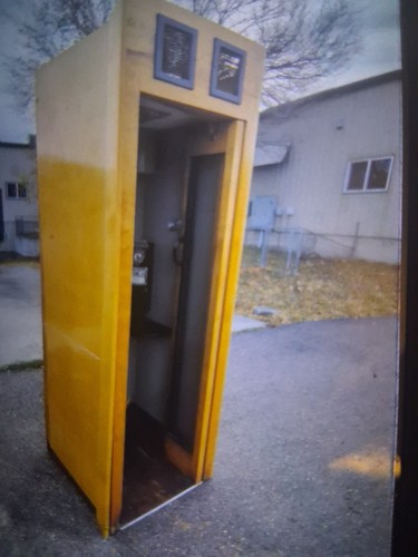 Rotary pay phone booth early - rotary, ,early