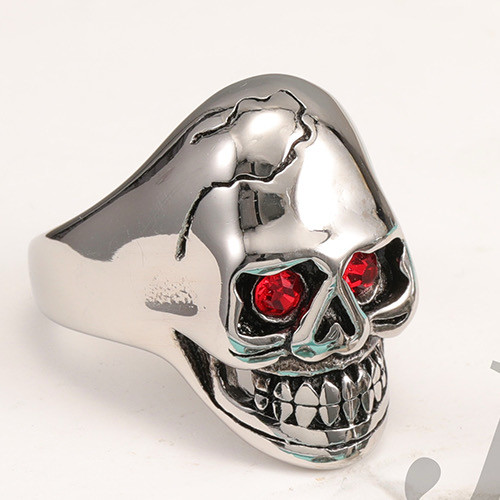Men skull ring red - men’s,