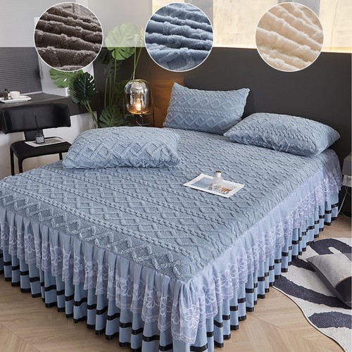 3pcs skirt bedspread - bedspread, set