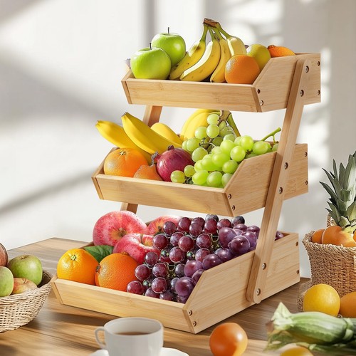 Bamboo fruit vegetable rack - fruit, &
