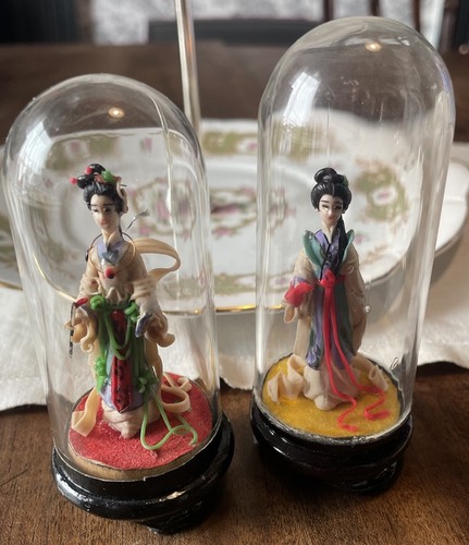 Vintage geisha girls glass - vintage,
