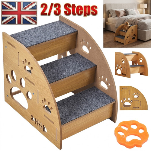 Steps pet ramp wooden dog - pet,