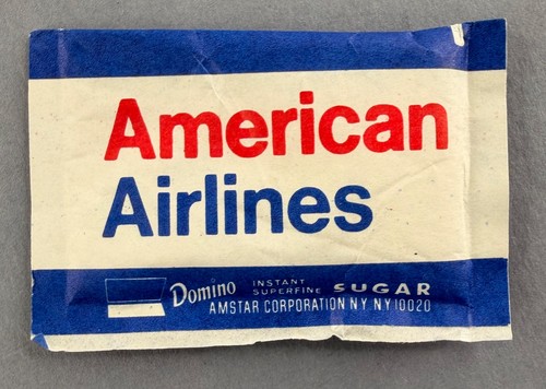 American airlines sugar packet - american,