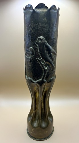 Vintage trench art brass - trench, shell