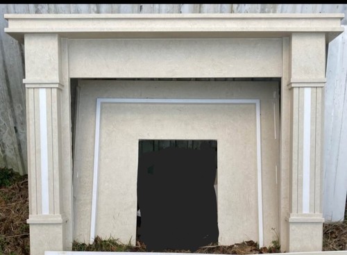 Marble fireplace surround - fireplace,