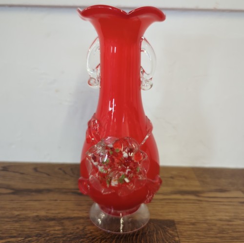 Vintage red art glass - art,