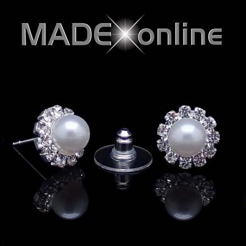 Diamond and pearl small stud - diamond,