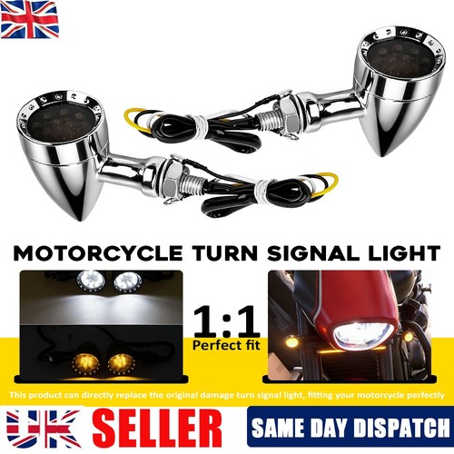 Smoked motorcycle bullet - smoked, led