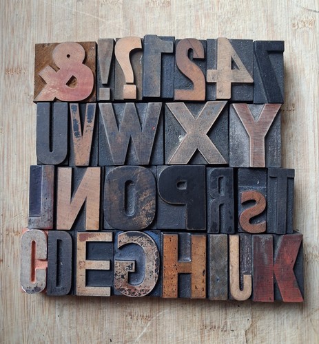 Vintage wooden letterpress - vintage,