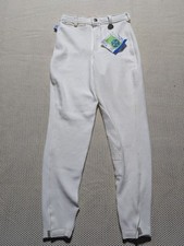 Equistreech Horse Riding Equipment Equestrian Jockey Pants Size 30 White Stretch