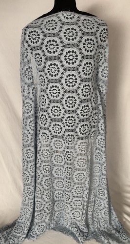 Light blue geometric guipure - geometric,