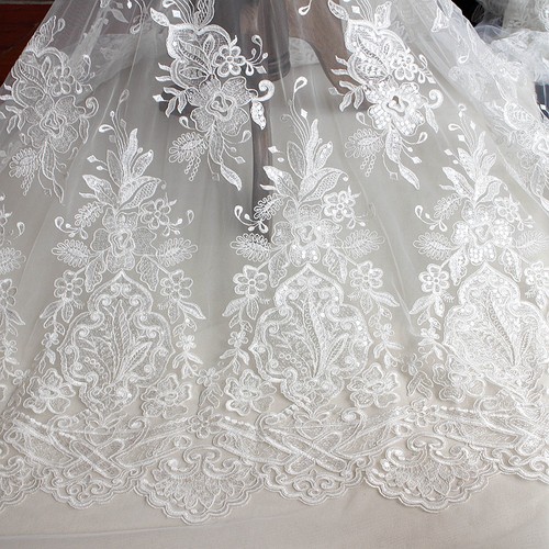 Corded embroidery wedding gown - wedding,