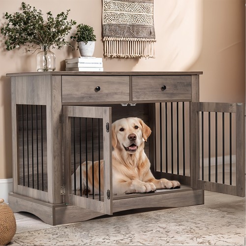 Large dog crate furniture - dog,