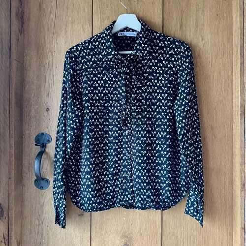 Zara black white floral - black, pussy