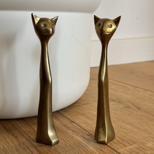 Vintage brass cat - vintage,