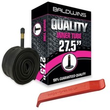 Baldwins 27.5 x 2.10 Bike Cycle Inner Tube Schrader Car Valve +BALDYS TYRE LEVER