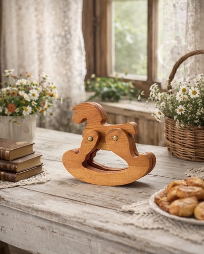Vintage wooden rocking - wooden, horse