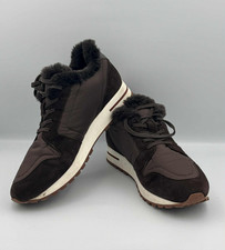 Loro Piana My Wind Trainers Brown with Fur Lining Size EU 40