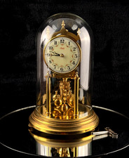 Kundo Anniversary Clock West Germany Dome Brass 400-Day Untested w/ Key 1.2kg