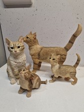 Leonardo Collection Vintage Cat Figurine Cat Lovers Collectible Cat Ornaments X4
