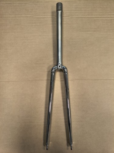 Straight chrome bicycle fork - bicycle,