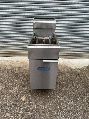 Natural gas fryer single - gas,