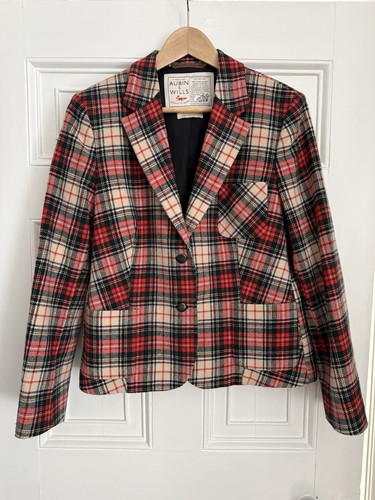 Wool tartan designer blazer - designer,