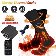 Electric Heated Socks Rechargeable 5V 5000mAh Battery Unisex Winter Foot Warmer