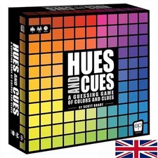 Hues and Cues Clever Colors Board Game For 3-10 Players Ages 8+ Creative & Fun!!