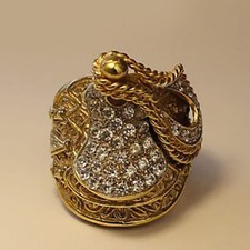 Men's CZ Saddle ring Sterling