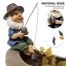 Mini Fishing Dwarf Resin Toys