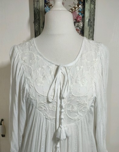 White indian gauze dress - white,