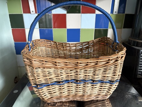 Vintage wicker shopping basket - vintage,