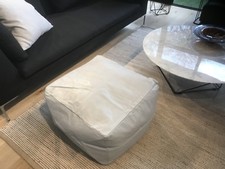 Large Moroccan Leather Ottoman