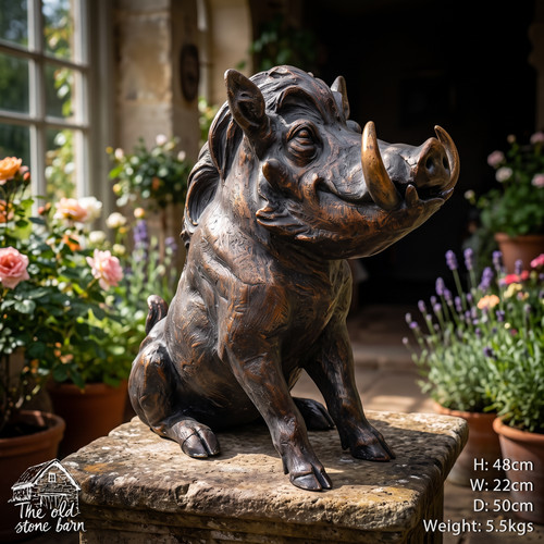 Large warthog sculpture - large,