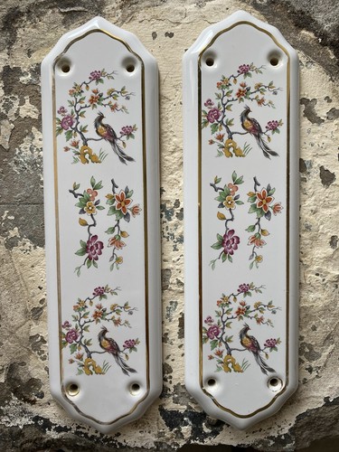 Vintage ceramic door plates - vintage,