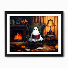 Ghost In The Chair 1 Art Print Framed Wall Art Poster Canvas Print Picture