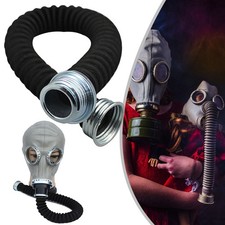 40mm Thread Hose Connector 50-55cm Length Rubber Gas Mask Tube Respirator UK