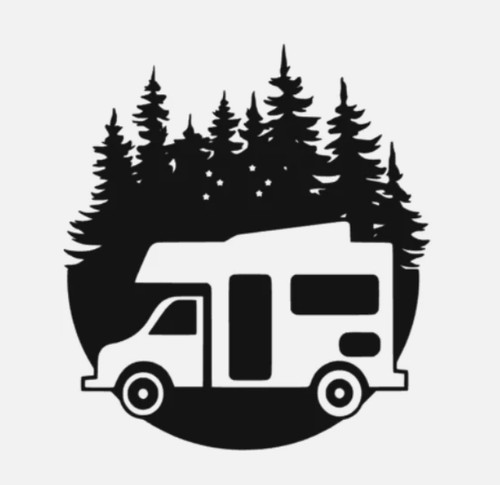 Van life forest - forest, campervan