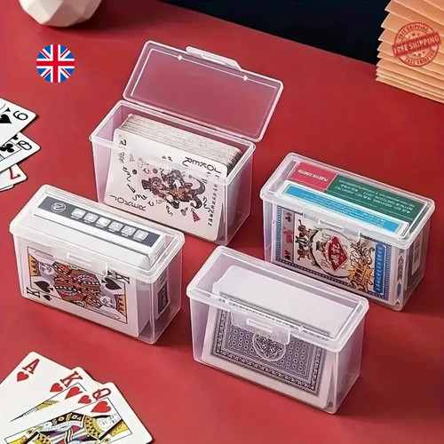 3pcs clear playing card - playing, box